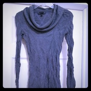 Textured Cowl Neck Top